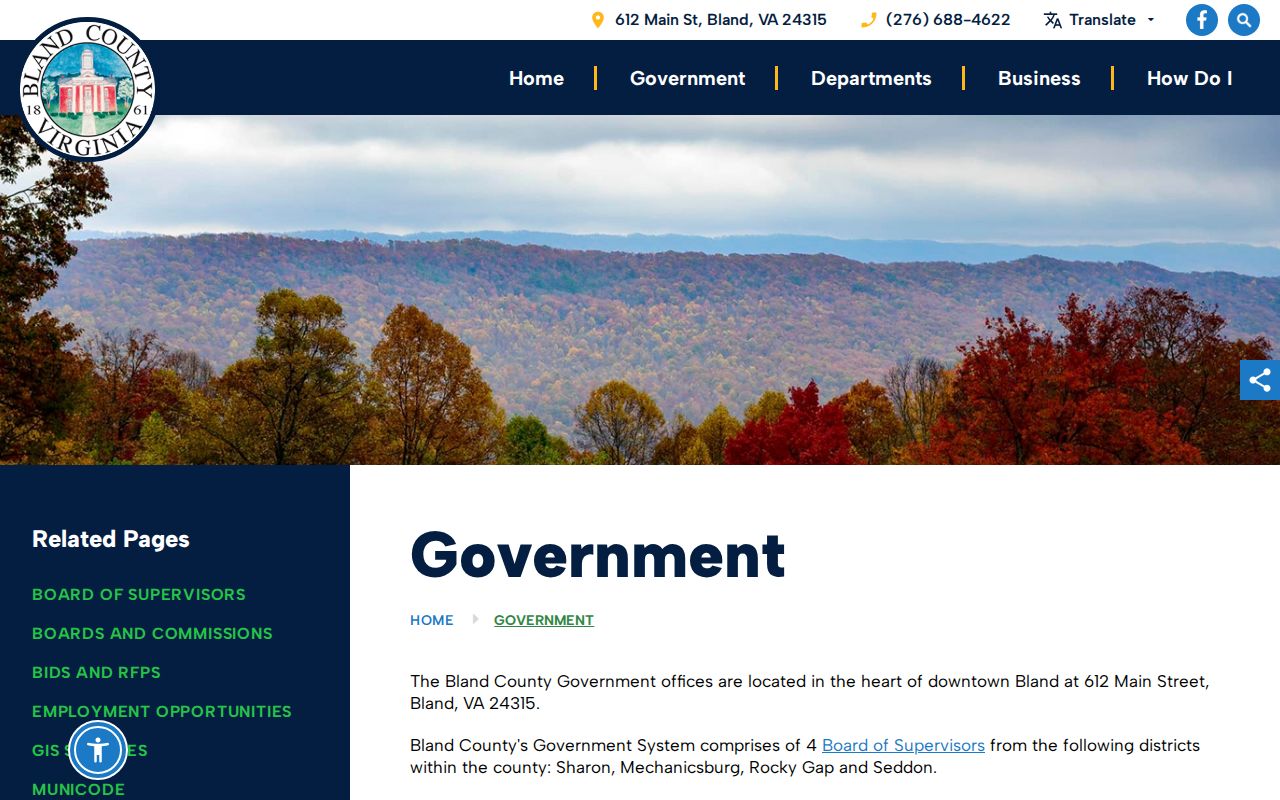 Bland County warrant records: official government office directory