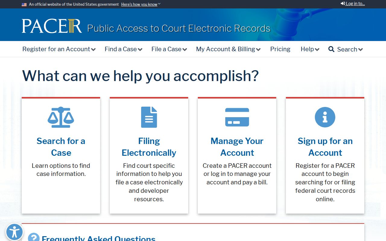Bland County warrant records: official PACER federal docket access page
